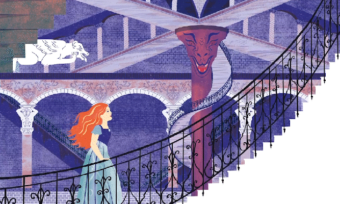 La belle aux bois dormant escalier