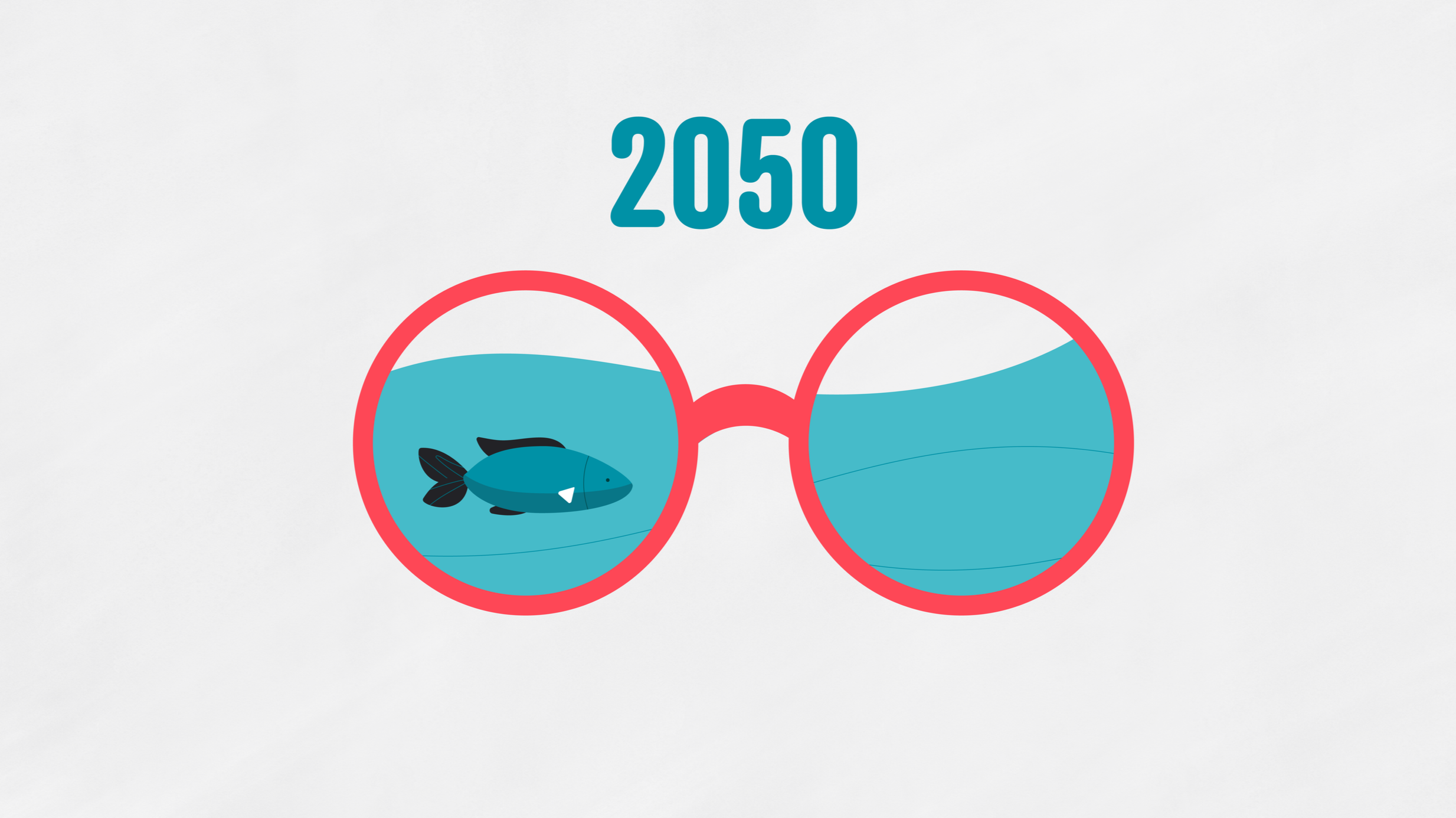 L214 - illustration poissons 2050 par Capucine Bertin