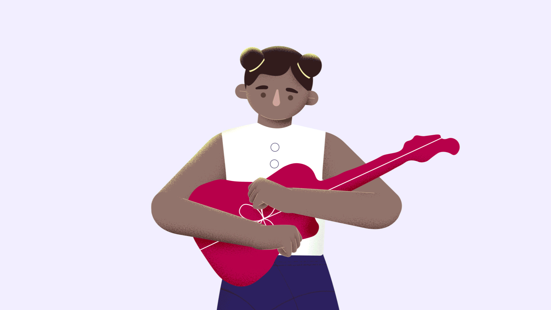 illustration cadeau guitare par Capucine Bertin