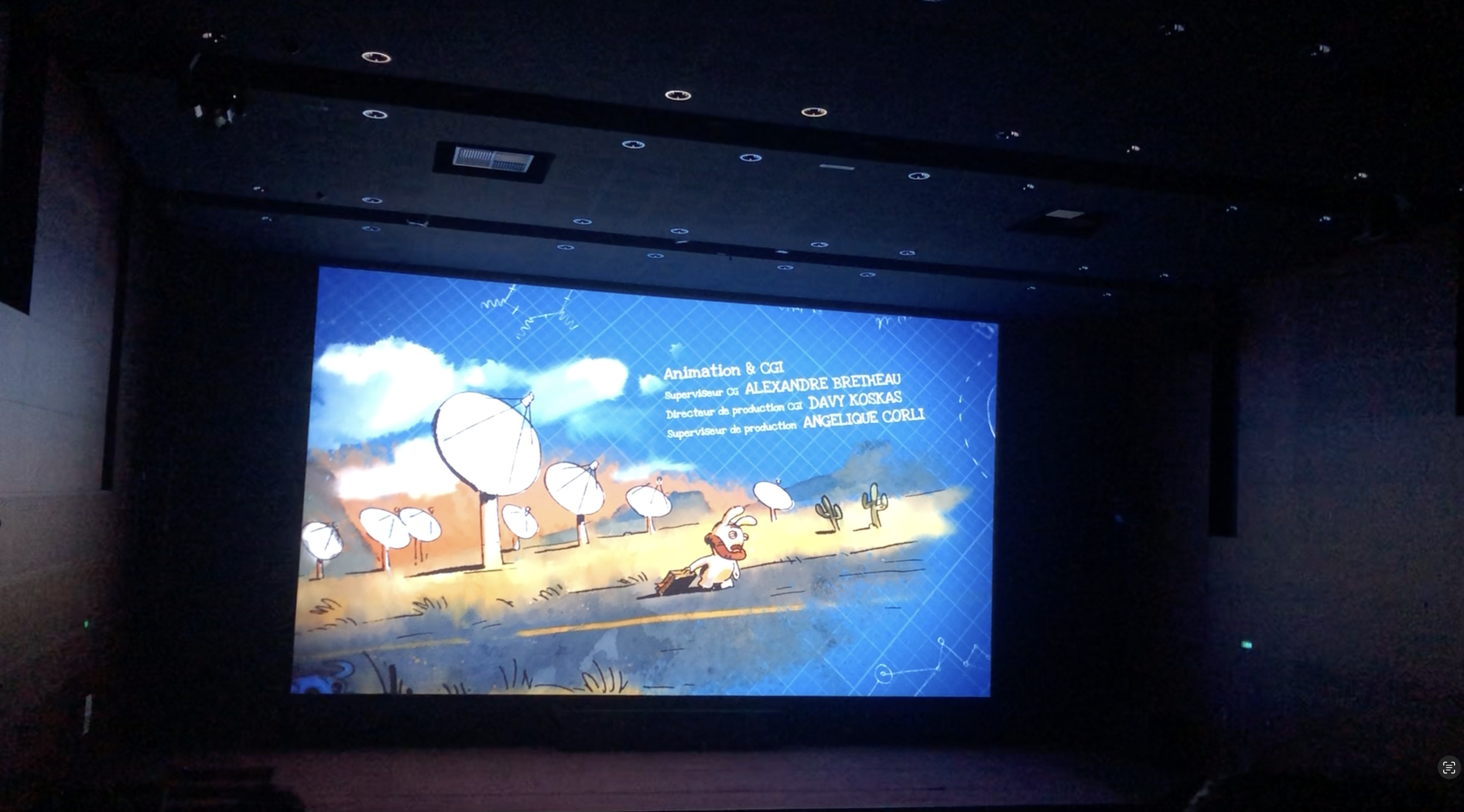 Diffusion cinéma avant première lapin crétin