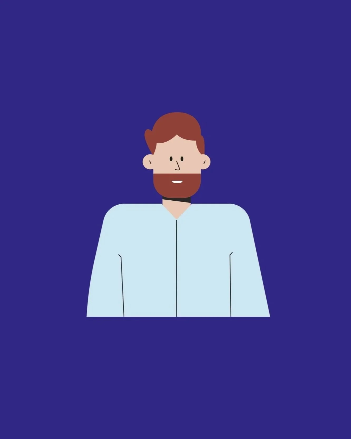 Illustration couleu Personnage jeune homme