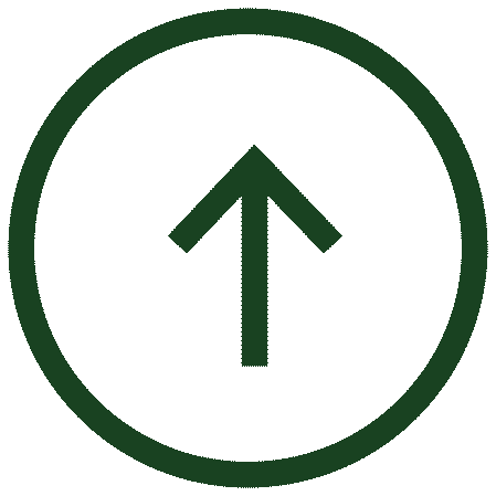 Symbole de flèche pointant vers le haut dans un cercle