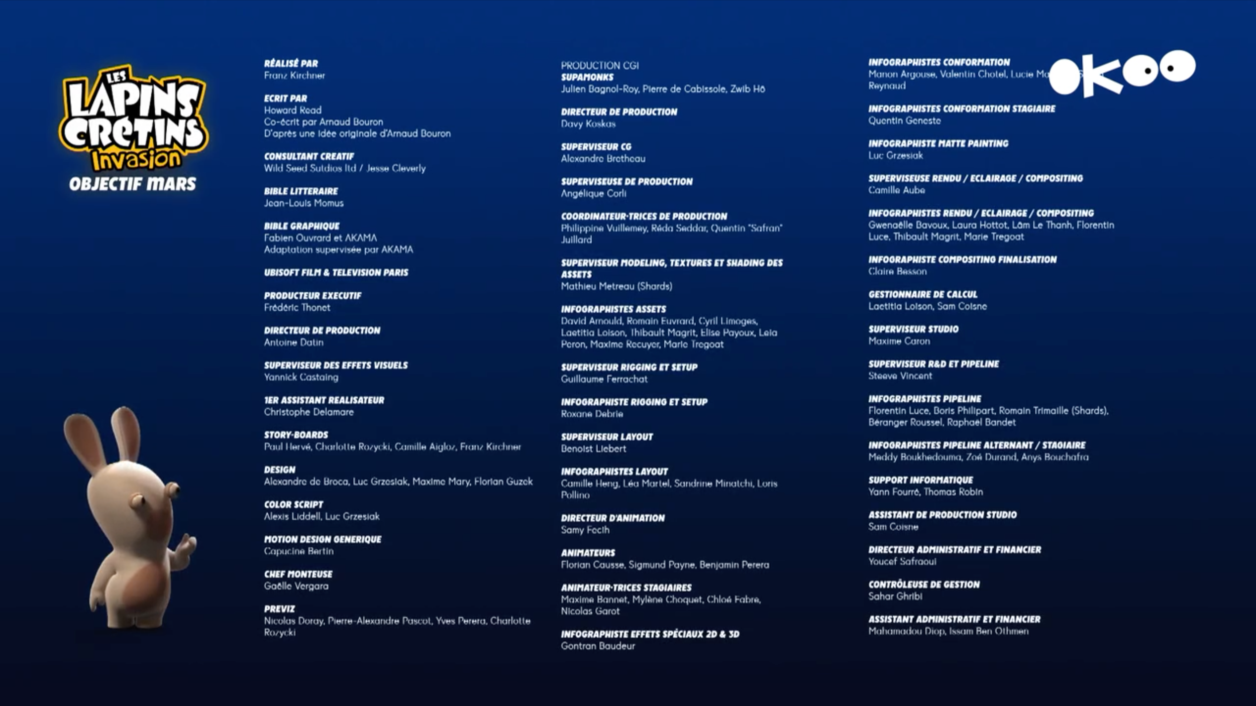 Ubisoft - Lapin crétins - Générique fin - crédits