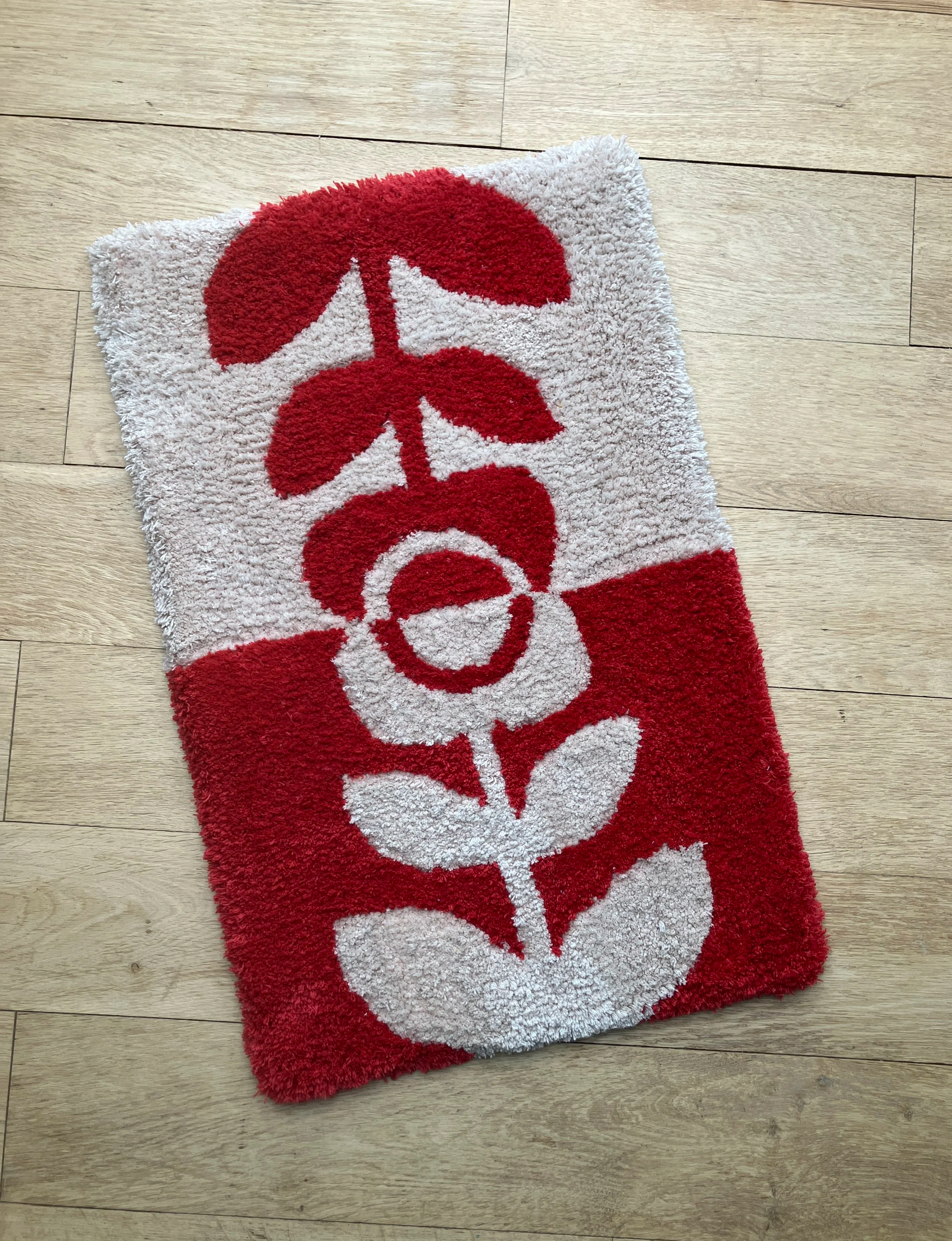 Tapis Fleur bicolore