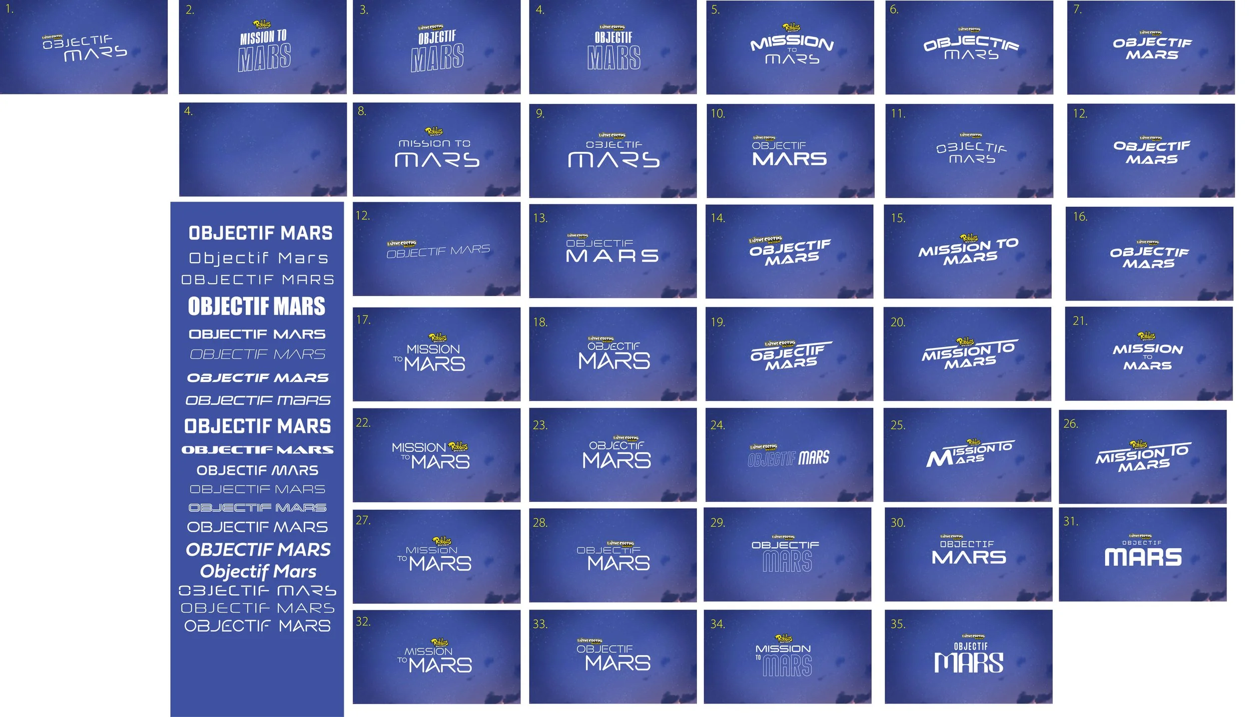 Recherche de typographie pour carton titre de générique