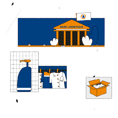 Protection Civile: Illustration hopital, santé, urgence, pompier