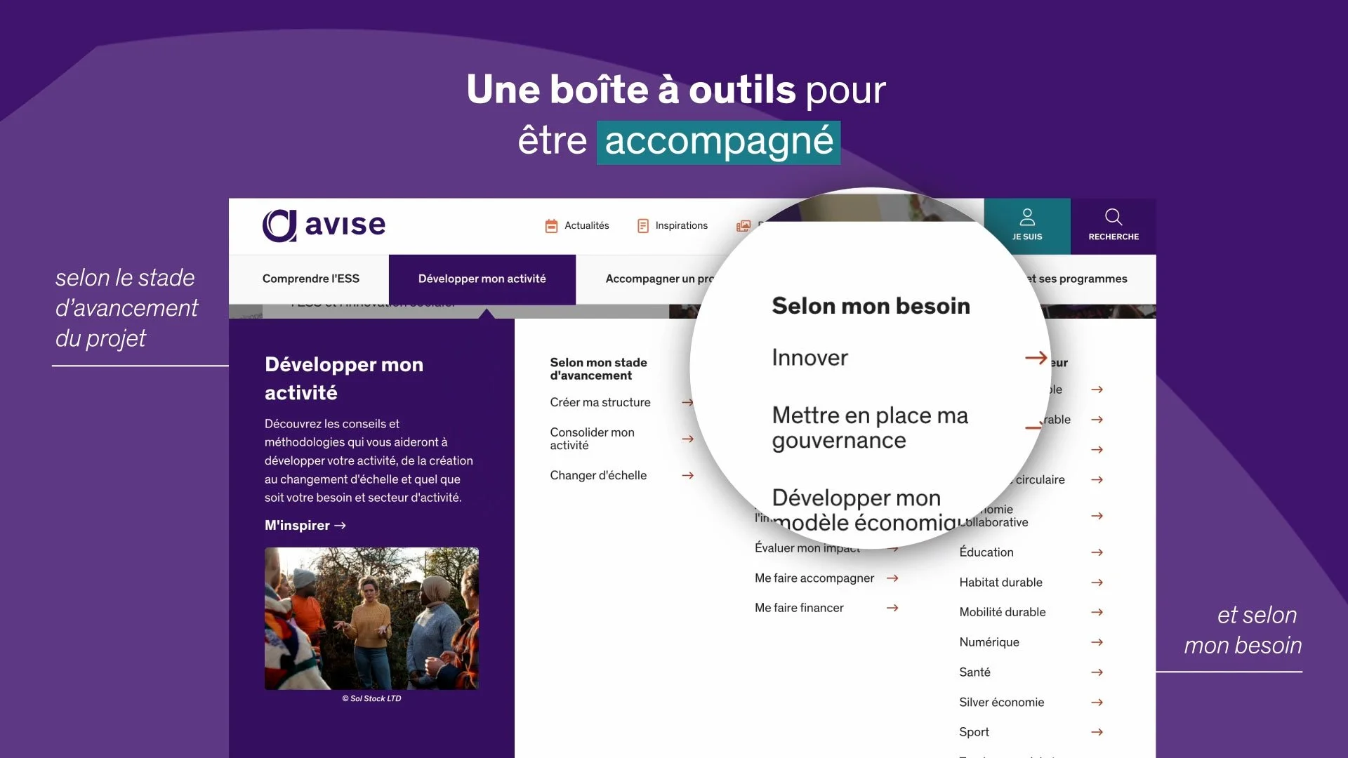 Avise.org nouveau site, interface web 2
