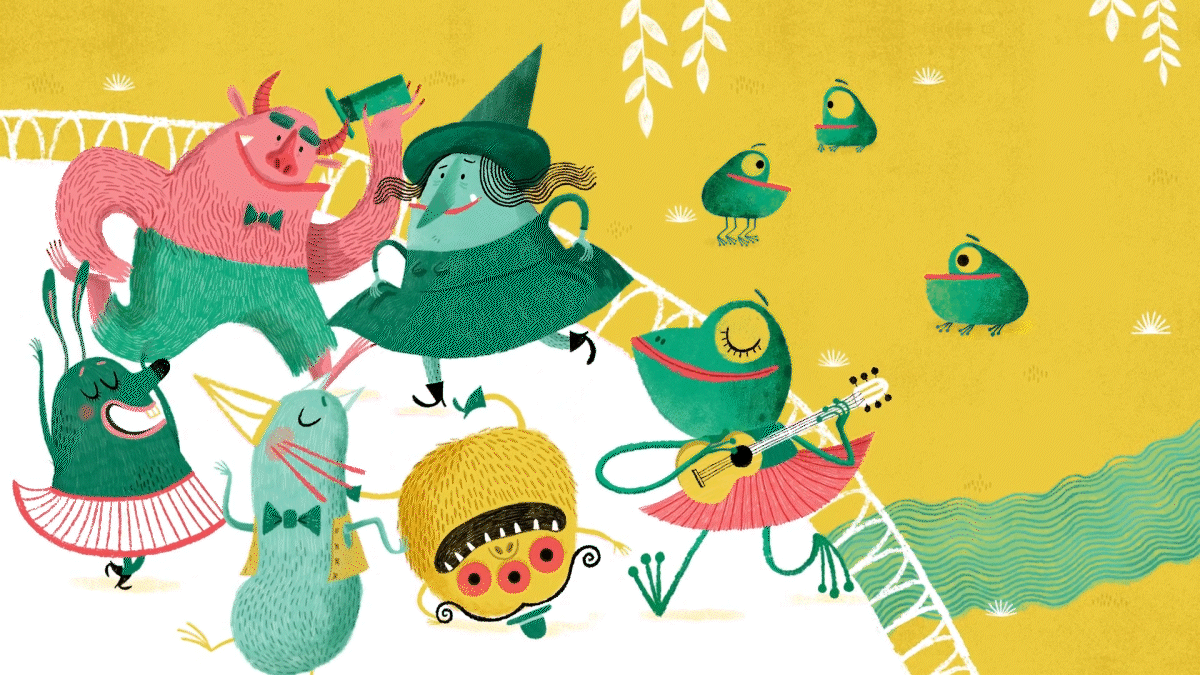 Gallimard - sur le pont d'avignon personnages  poisson illustrés 