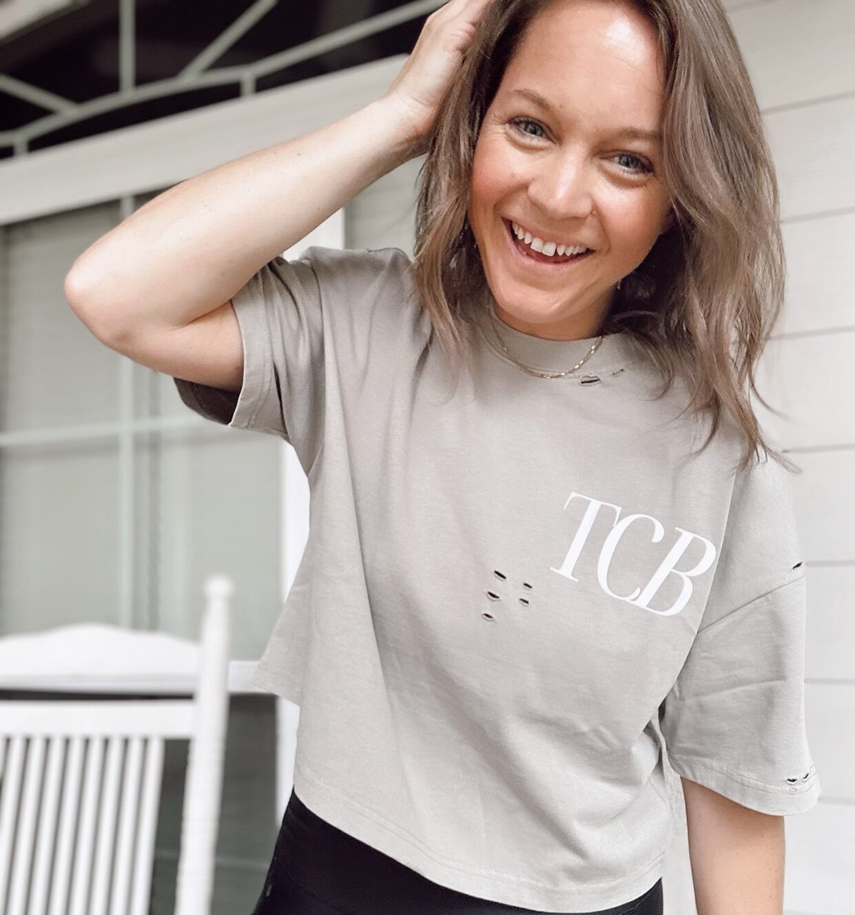 Storefront is officially open in 3 days and I am so excited! One of my favorite people in the new TCB Vintage Distressed Crop &amp; the Lindsay Necklace (named after her)&mdash; two items I just absolutely love. People ask me all of the time &ldquo;w