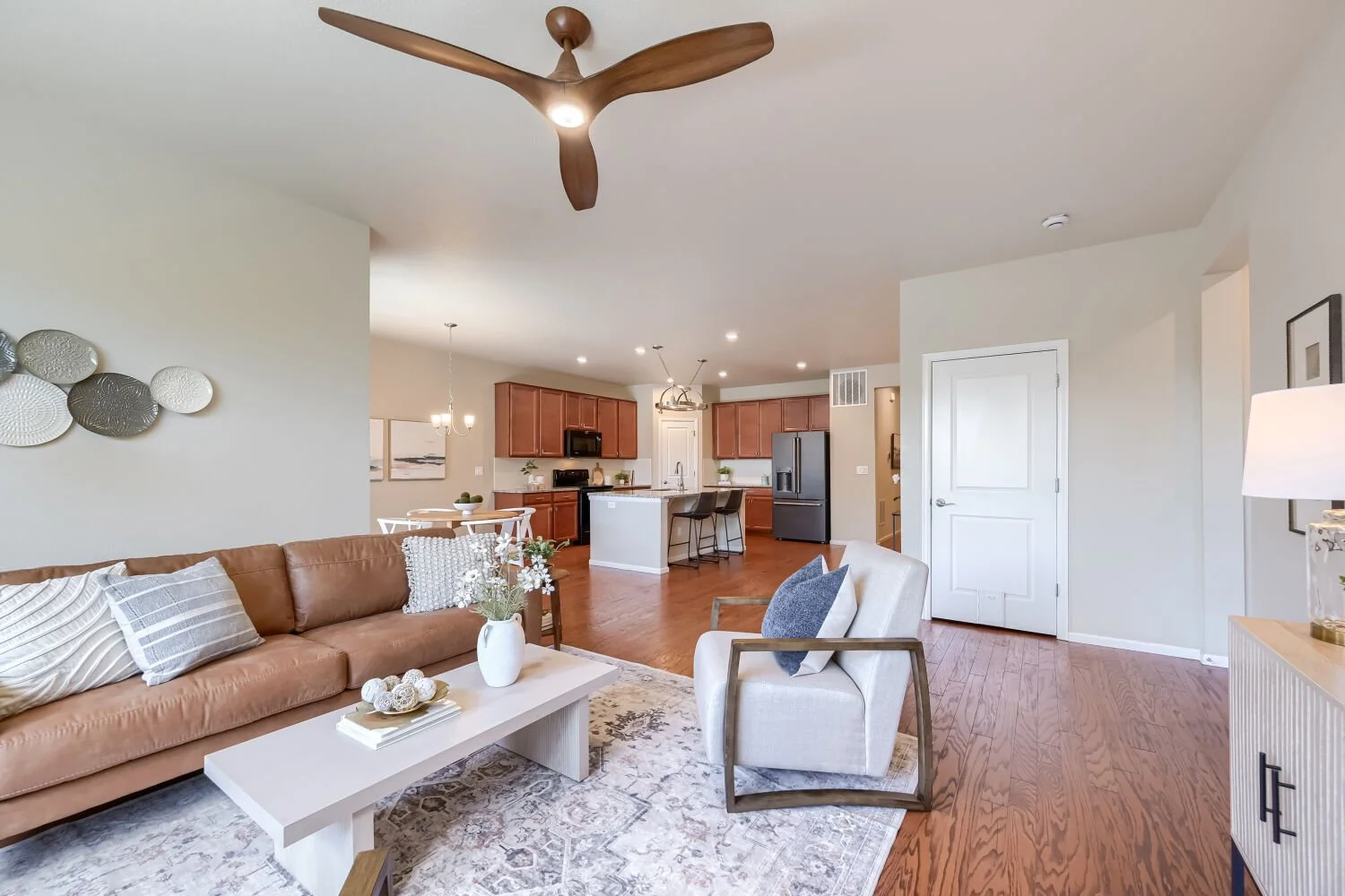 living room and kitchen