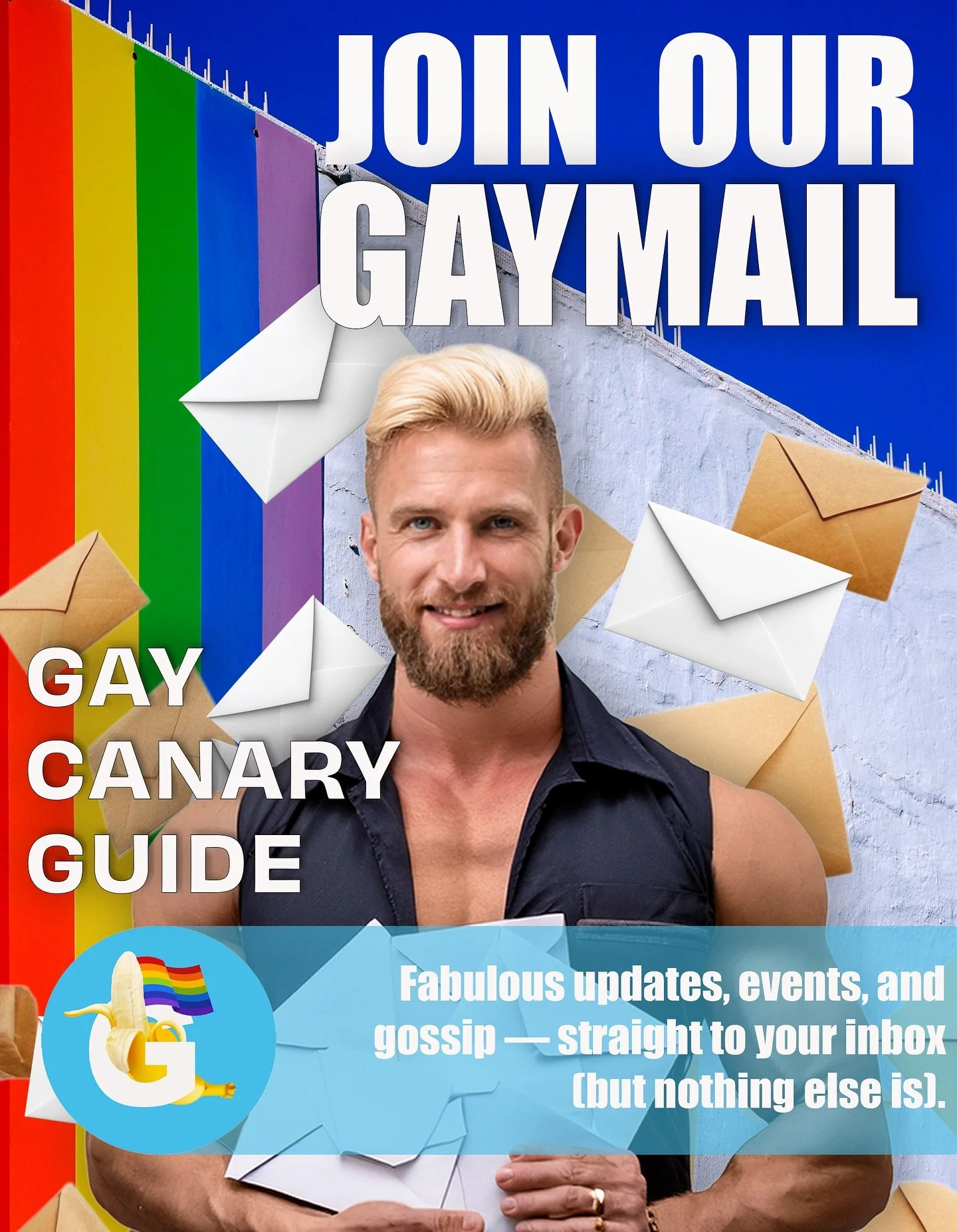 📬✨ Have You Heard the Tweet? ✨📬
The Gay Canary has gaymail, and honey&mdash;you do NOT want to miss what&rsquo;s landing in your inbox. 🌈💌

Want insider travel tips? Queer-friendly guides? Sass, sun, and secrets from the LGBTQ+ community around t