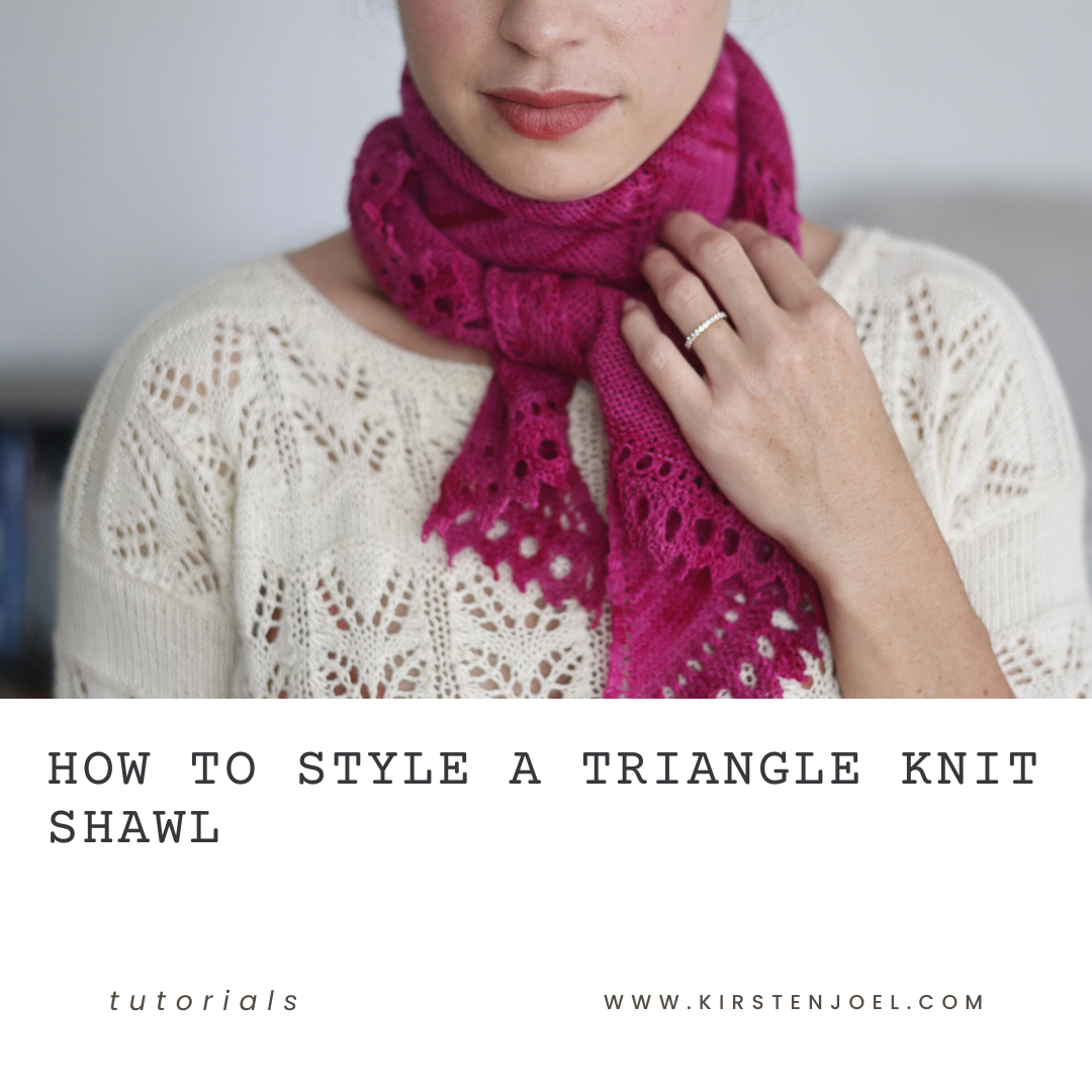 how to style a triangle knit shawl