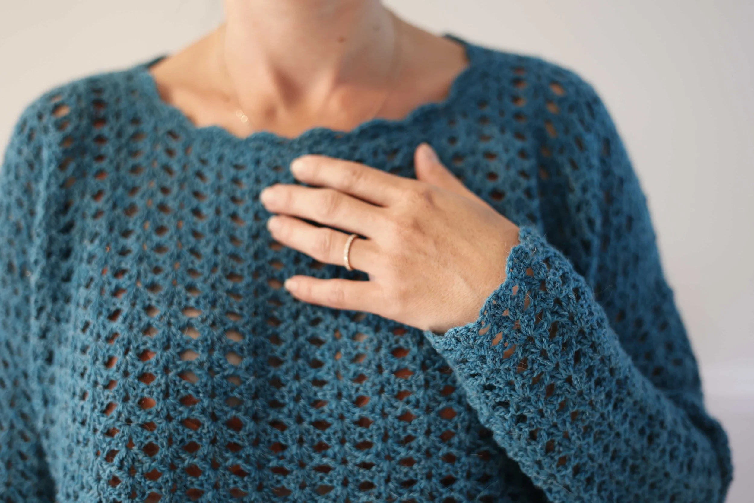 An Iris stitch crochet pullover