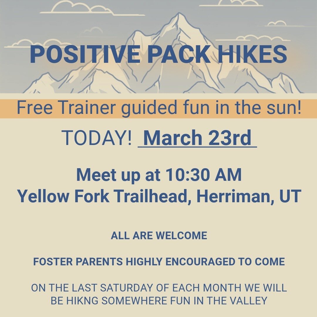 We can't wait to hit the trails with you today!

Don't forget to dress accordingly for weather! Long lines are welcome, and we'll have some water to share! 

Text Steph at (801)-332-9740 with any questions or concerns for today! 

Happy SaturYAY! 

 