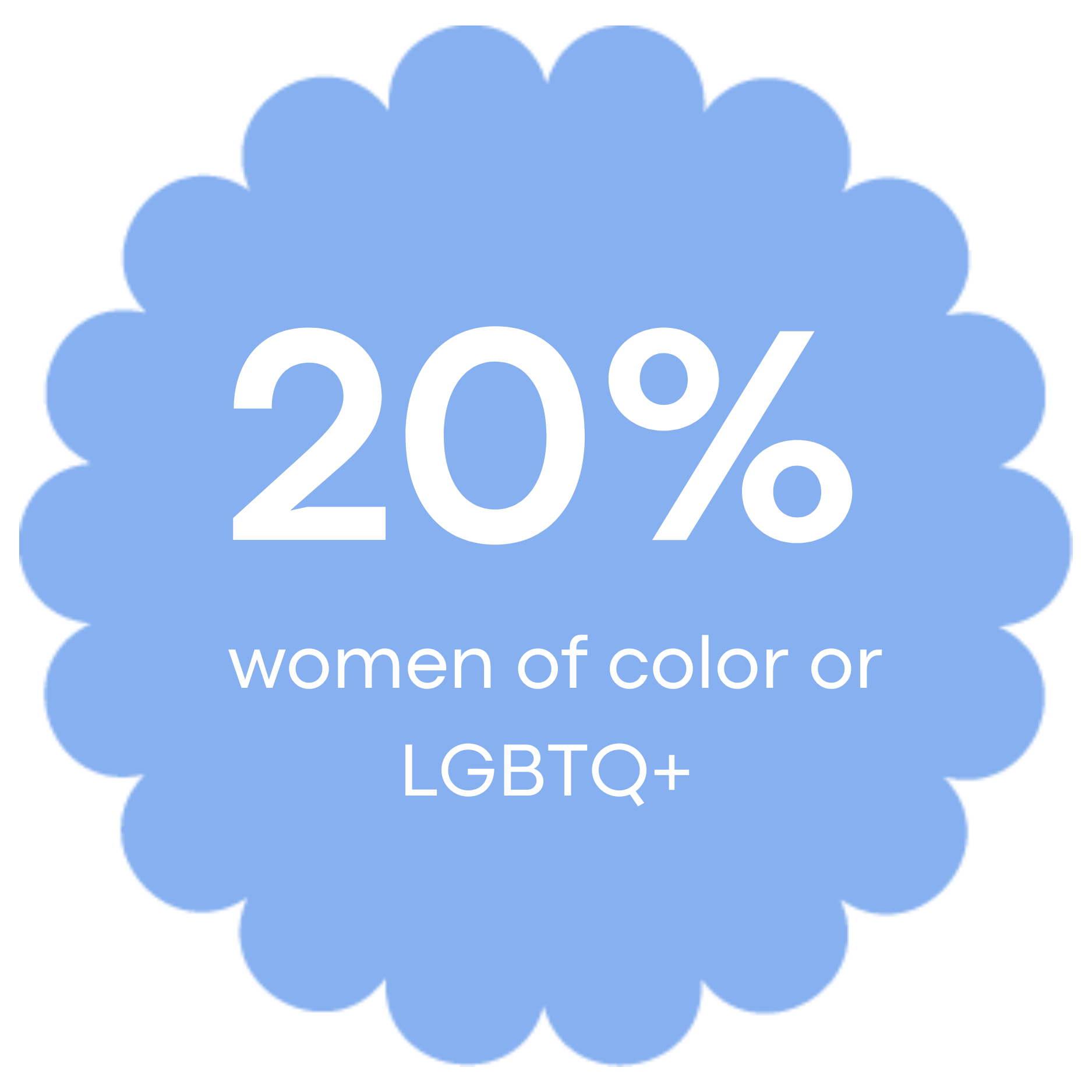 20% Women of Color:LGBTQ+.png