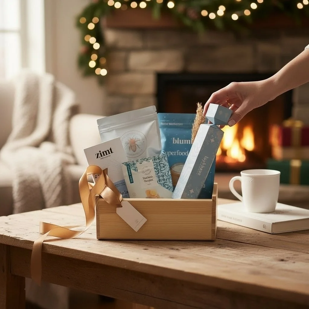 Meet the Winter Wonderland Box ❄️✨
A curated mix of winter comforts &mdash; assorted Turkish delight, creamy London Fog caramels, sea-salt dark chocolate, and Blume&rsquo;s warm nutmeg blend. Finished with BC-inspired candles that bring the hush of a