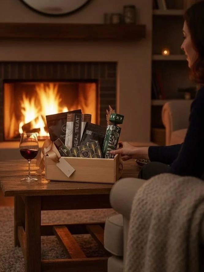 Set the scene:
The world outside is quiet &mdash; that winter kind of quiet where everything feels suspended in time. You dim the lights, strike a match, and the room warms instantly with the soft shimmer of Laykhaus candles. An assortment of late-ni