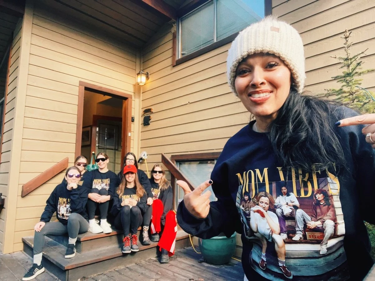 Mom vibes, but make it gangster.

International Women&rsquo;s Day with this crew meant lots of apr&egrave;s, lots of laughs, and matching custom sweatshirts by yours truly.

Custom apparel hits different when the whole crew pulls up in it.

#customap