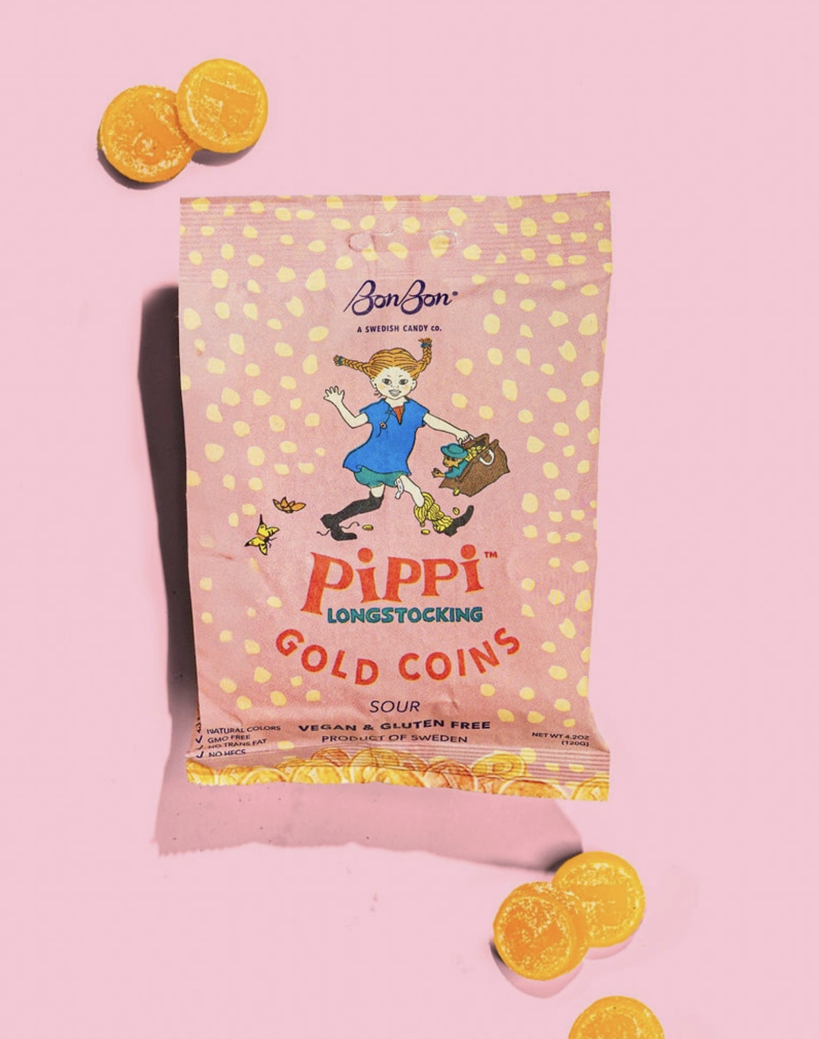 Pippi Longstocking Gold Coins - Swedish Candy (4.2oz)