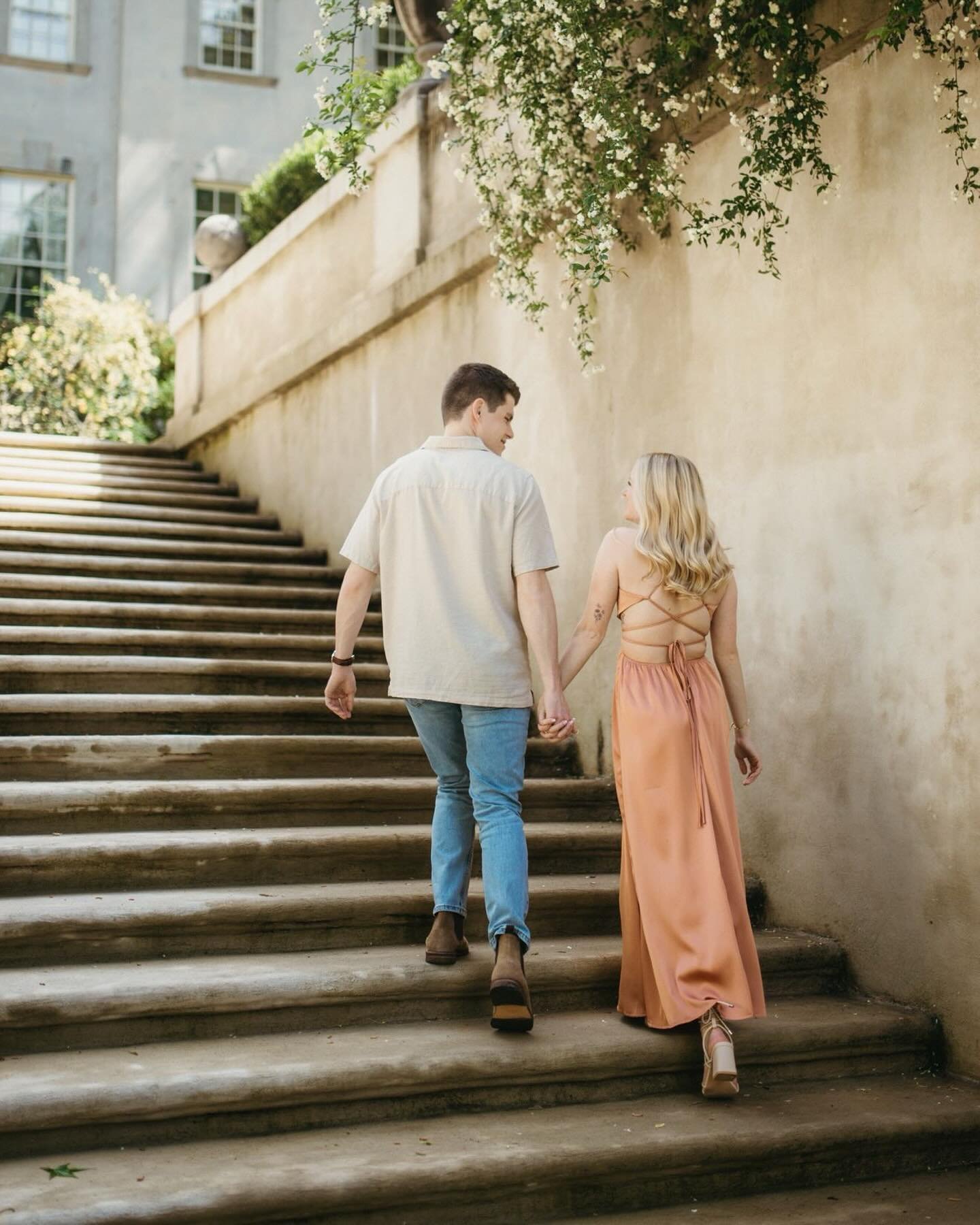 I had the dreamiest time exploring the grounds of @atlantahistorycenter&rsquo;s swan house with amber and daniel for their engagement session&hellip; it felt like we were in a magical fairytale world.

also, speaking of magic &mdash; it rained pretty