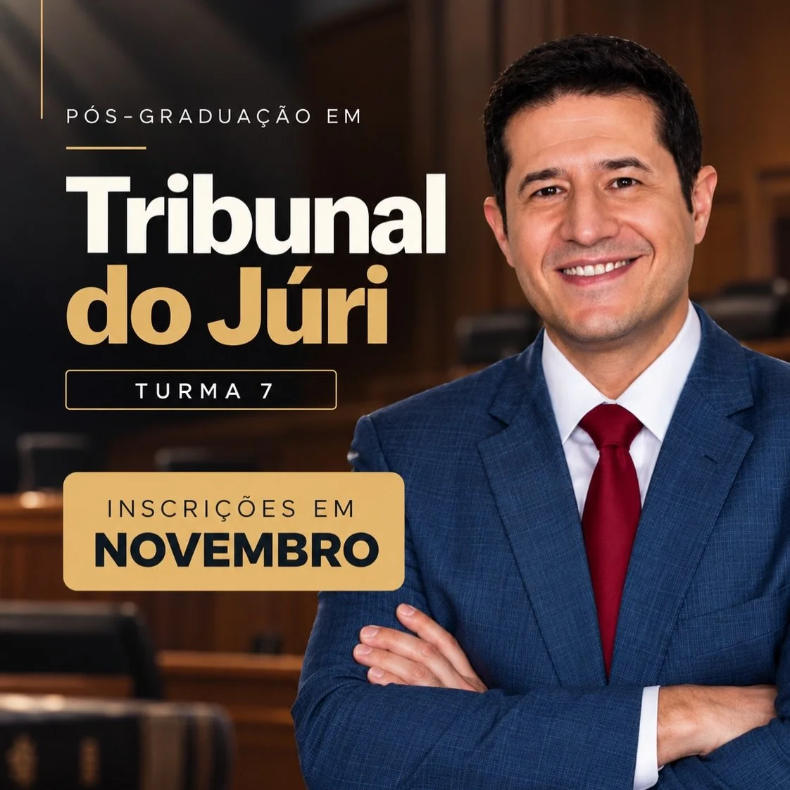 A espera est&aacute; quase acabando!
A nova turma est&aacute; chegando!
A &uacute;nica especializa&ccedil;&atilde;o em Tribunal do J&uacute;ri completa e com foco na pr&aacute;tica. Mais de 1.000 alunos p&oacute;s-graduados em Tribunal do J&uacute;ri