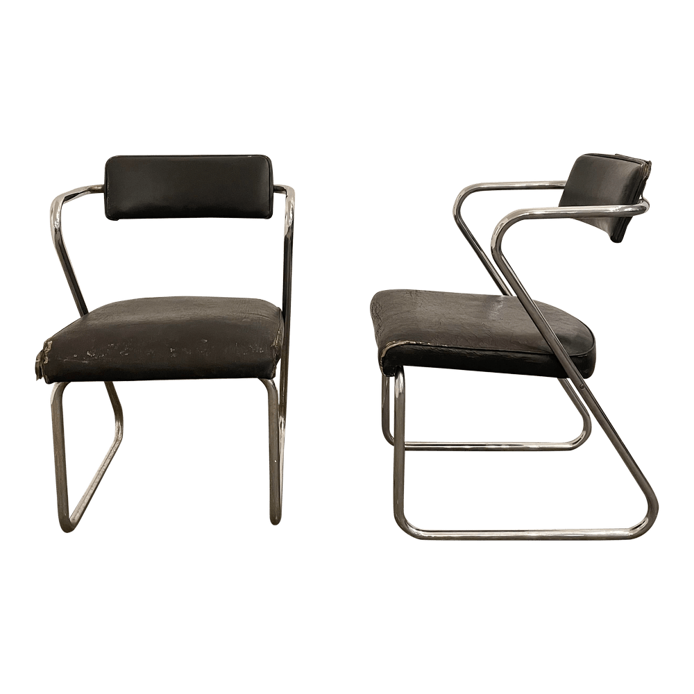 Gilbert Rohde for the Troy Sunshade Company Pair of Z Chairs