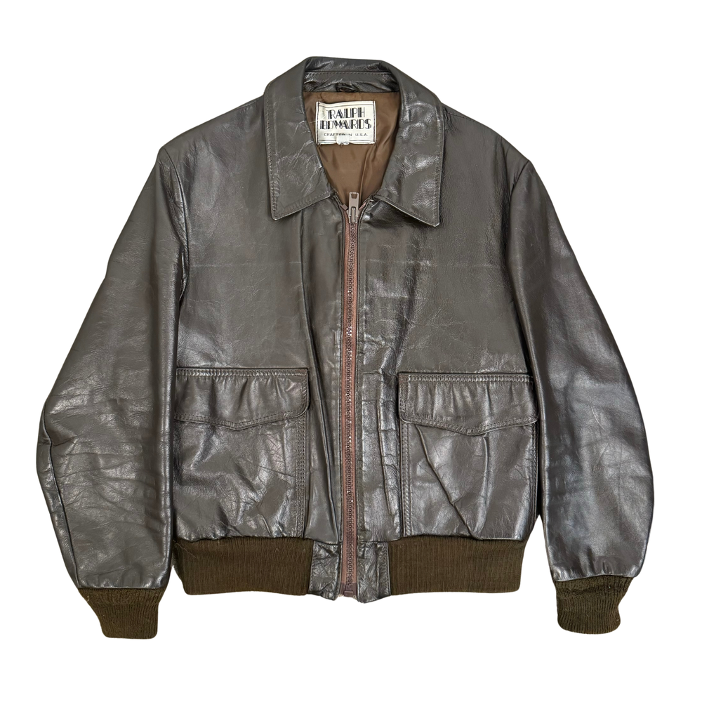 Ralph Edwards Dark Brown Leather Jacket Size L — Main Street Modern