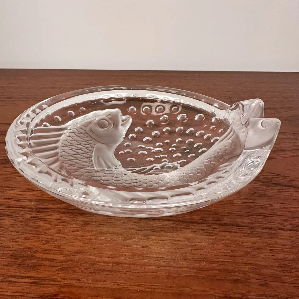Lalique French Frosted Glass Concareau Koi Fish Bowl — Main Street