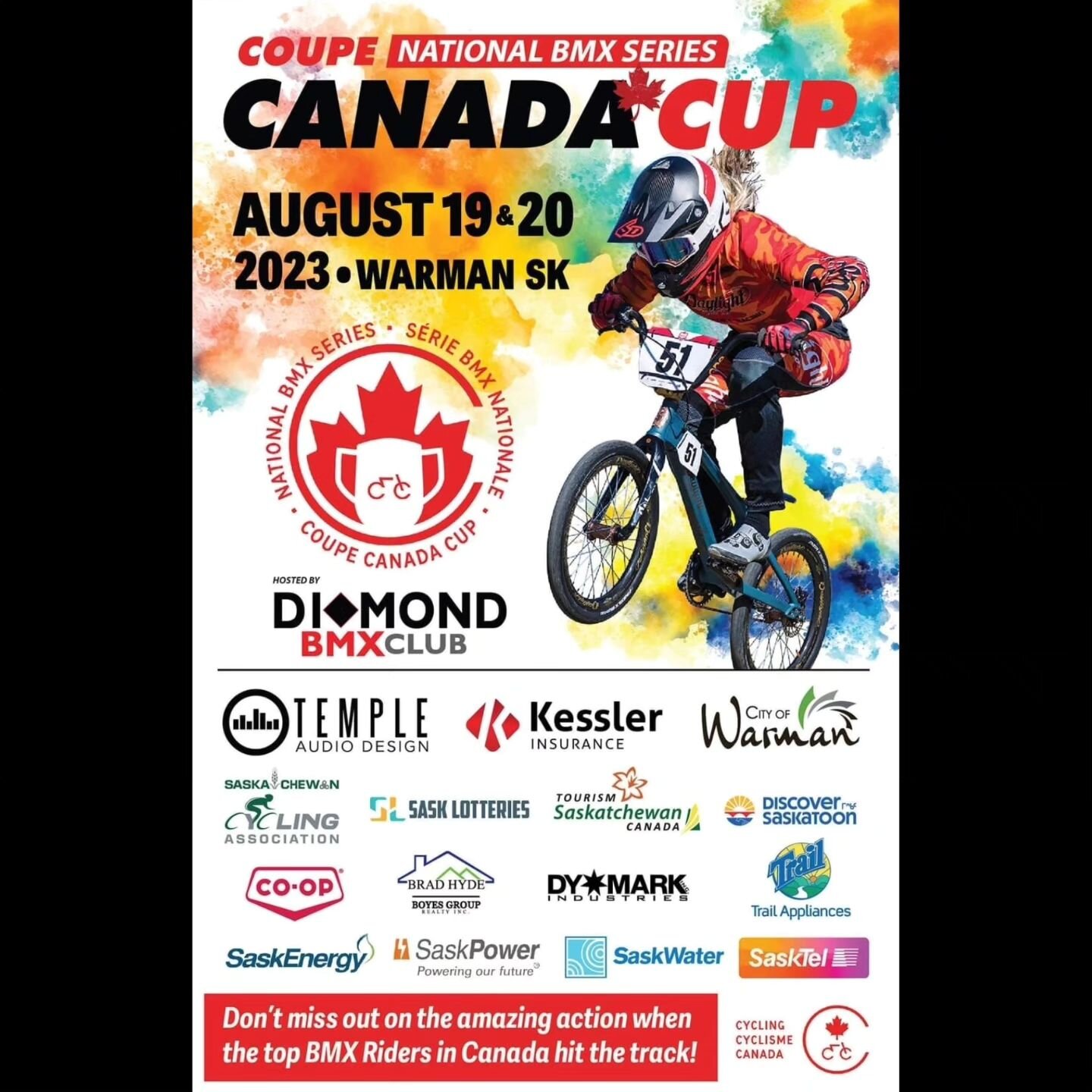 We did it, Saskatchewan! Small town feel with a big cheer 🇨🇦

We'd like to thank each and every one of you for coming out and making the 2023 Warman BMX Canada Cup #4&amp;#5  and Sask Cup Races #3&amp;#4 a positive, exciting and successful event!

