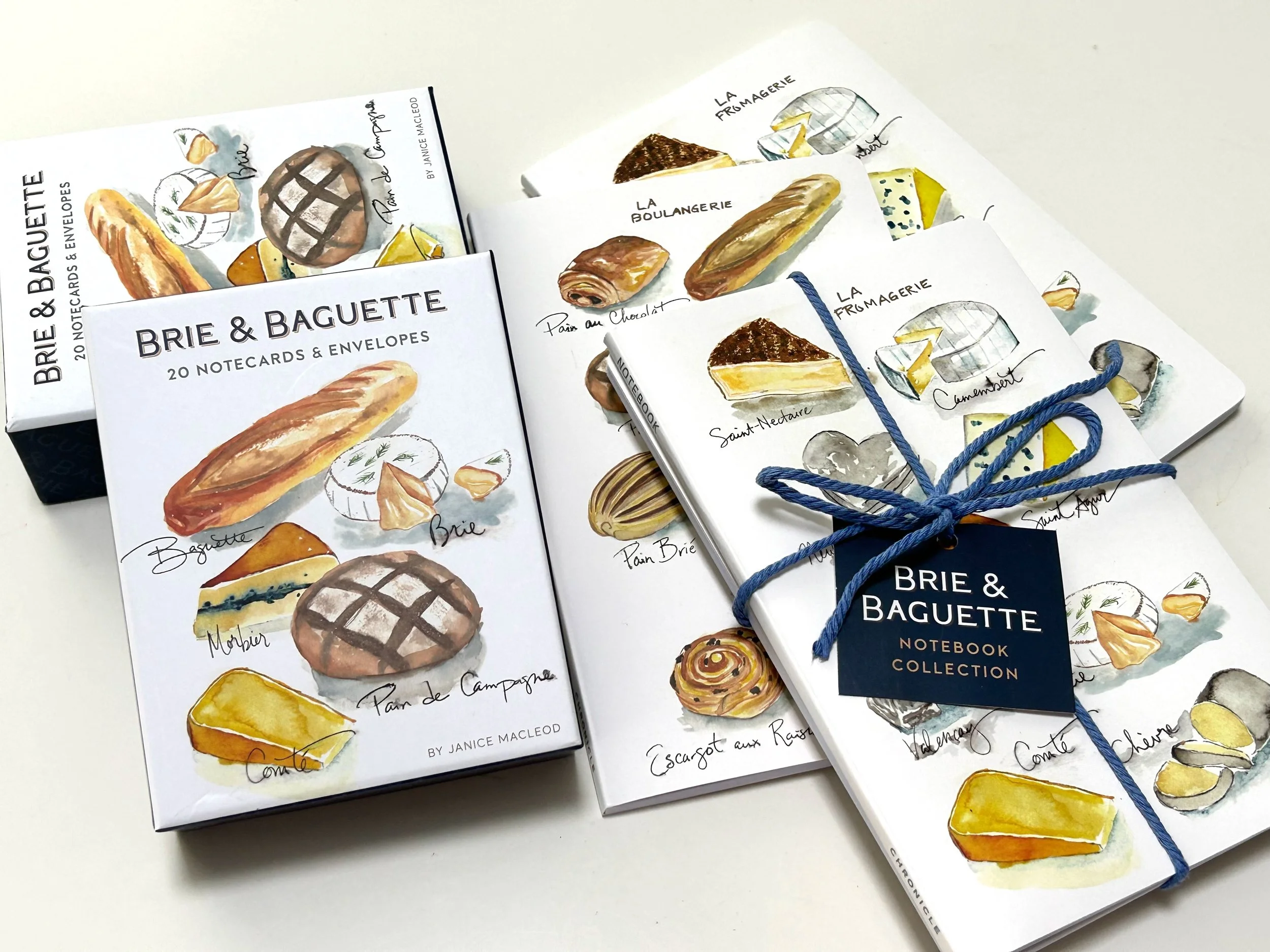 Brie &amp; Baguette Notecards and Journals