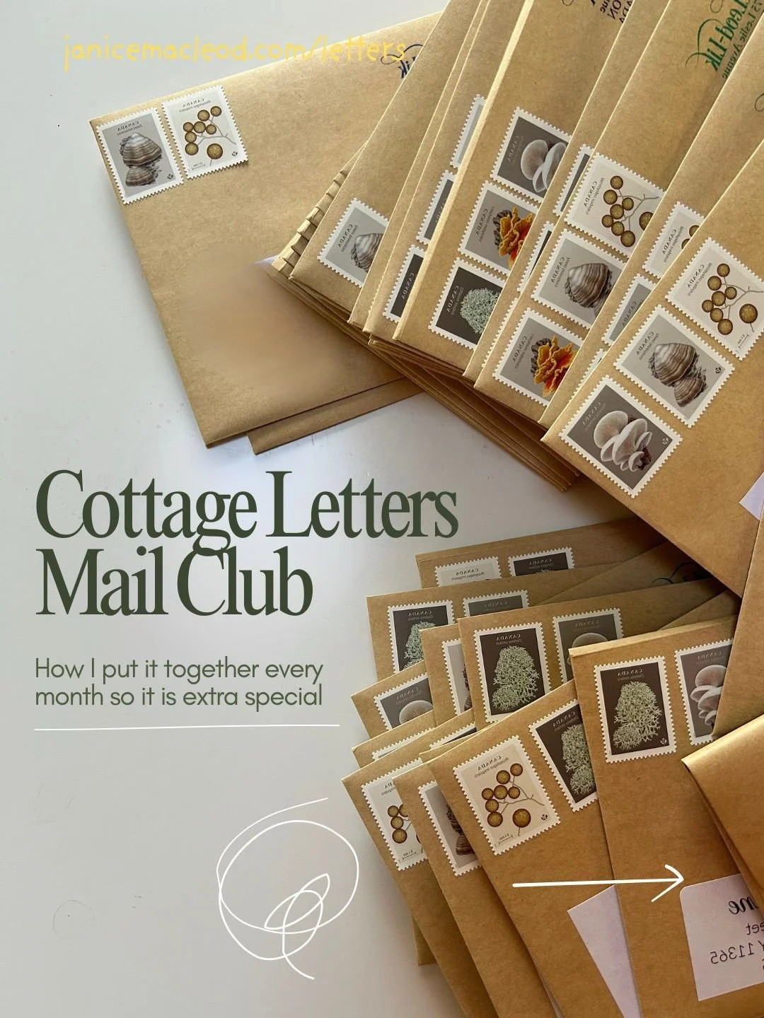 Cottage Letters is a mail club where you receive a letter and art print in the mail every month. 

The letters celebrate the seasons, romanticizing life, getting cozy and having sweet moments.

It arrives quietly and has good manners. 

It&rsquo;s an