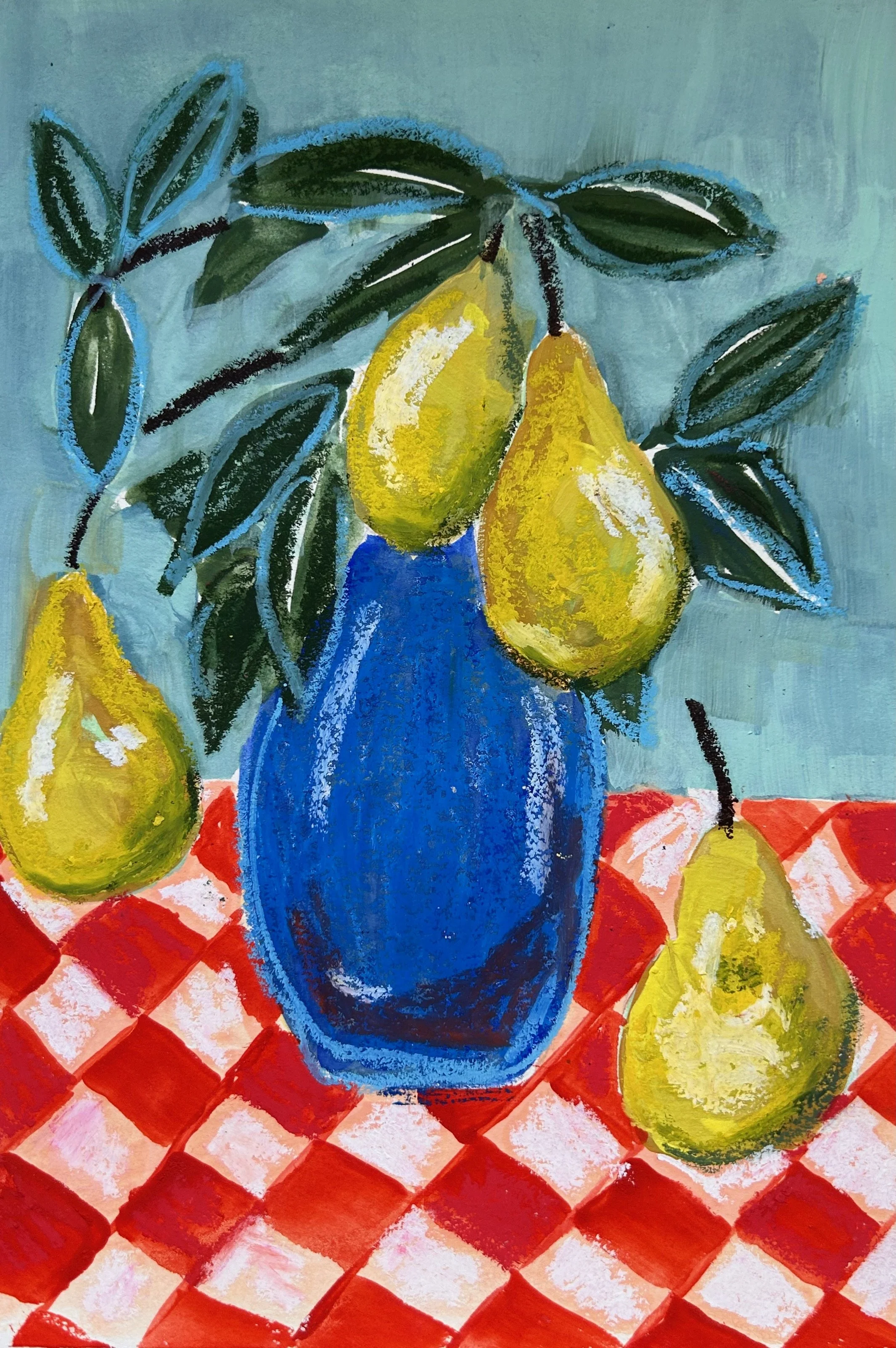 Pears in a Vase, Original Art