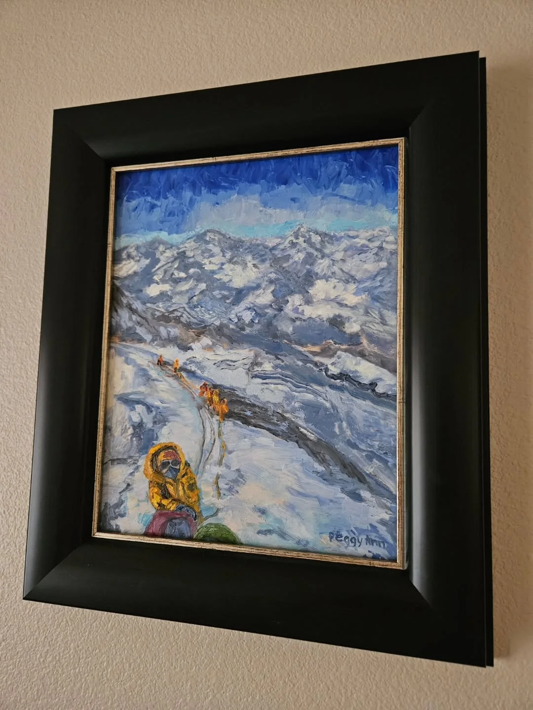 On the Hillary Step ⛰️, just before the summit 🏔️. It was my greatest mental challenge&mdash;so exposed, demanding every ounce of focus and courage. 

One step 🚶&zwj;♀️, one breath 🌬️, holding on with everything I had. 

Grateful 🙏 for the streng
