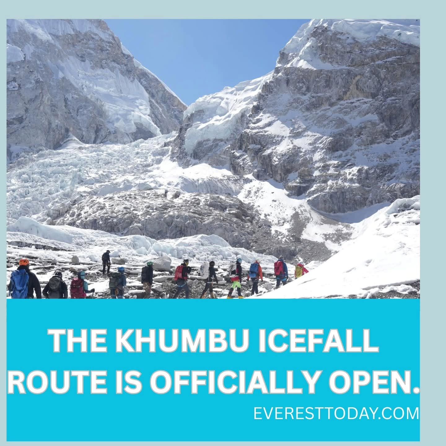 🚨 BREAKING UPDATE FROM 🚨

The Khumbu Icefall route is officially OPEN. 🙌

After weeks of uncertainty, delays, and challenging conditions, the Icefall Doctors have successfully fixed the route to Camp I.

Ladders. Ropes. Anchors. A path forward.

T