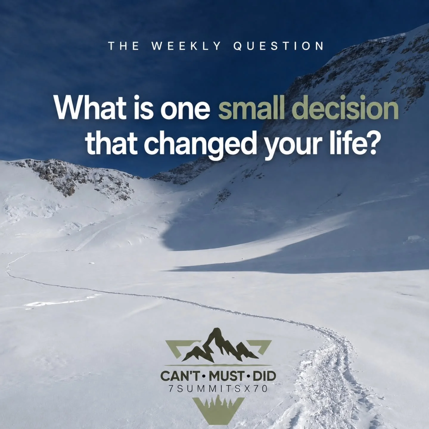 Most life-changing decisions do not feel big when we make them.

Sometimes it is simply saying yes, taking one step, or trying something unfamiliar.

We may not understand where that small decision will lead until we look back and see how much it cha