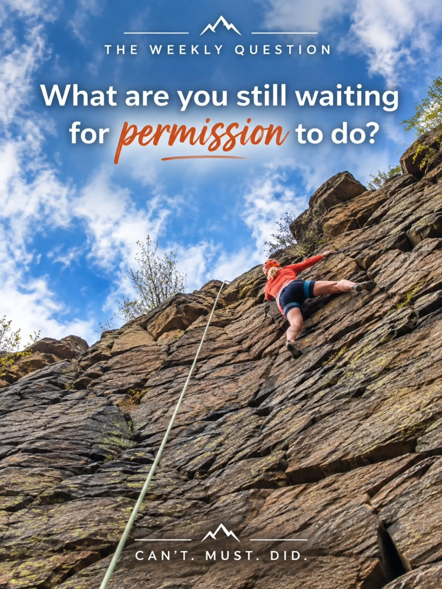 🏔️ The Weekly Question

What are you still waiting for permission to do?

Sometimes we wait for someone to tell us it&rsquo;s okay.

✨ Okay to change direction.
✨ Okay to start over.
✨ Okay to take the risk.
✨ Okay to want something more.

But what 
