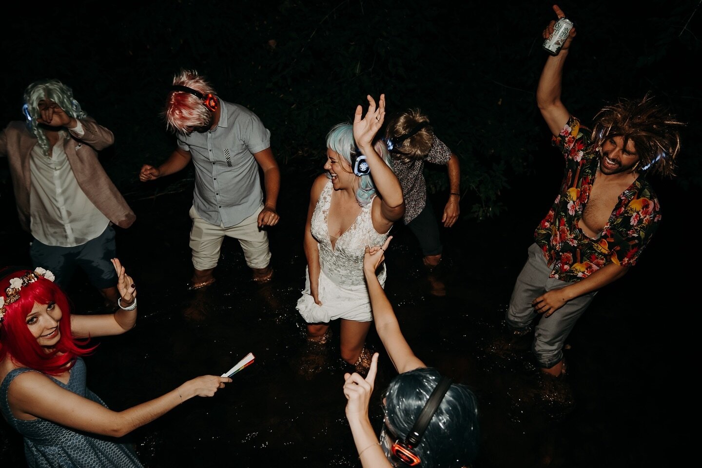 Sometimes you just have to hop on the river and dance. 
.
.
.
.
.
Photo- @kaytlynperezphotography 
Venue- @lyonsfarmette 
Catering- @mountain_crust 
Bar- @withatwistcolorado 
Planning- @atouchofbliss 
Videographer- @autumnleavesvideo 
.
.
.
.

#weddi