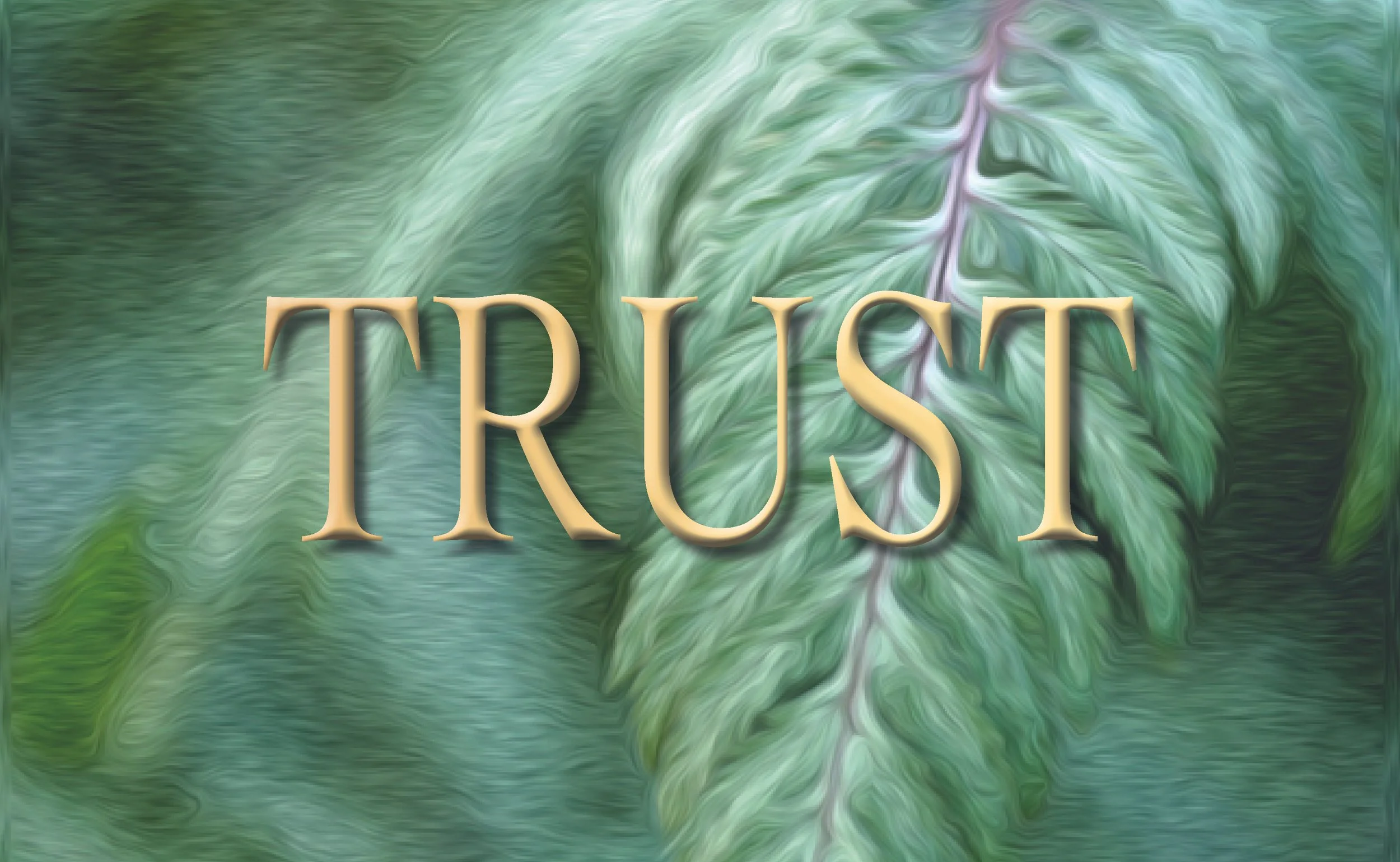 resonant art frequency anchor with the word trust