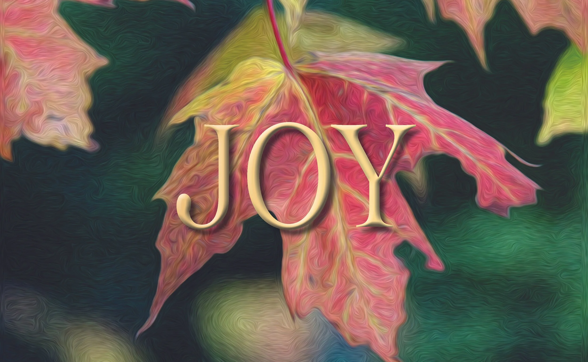 Fractal-inspired artwork combined with high-vibration words to anchor a state of being