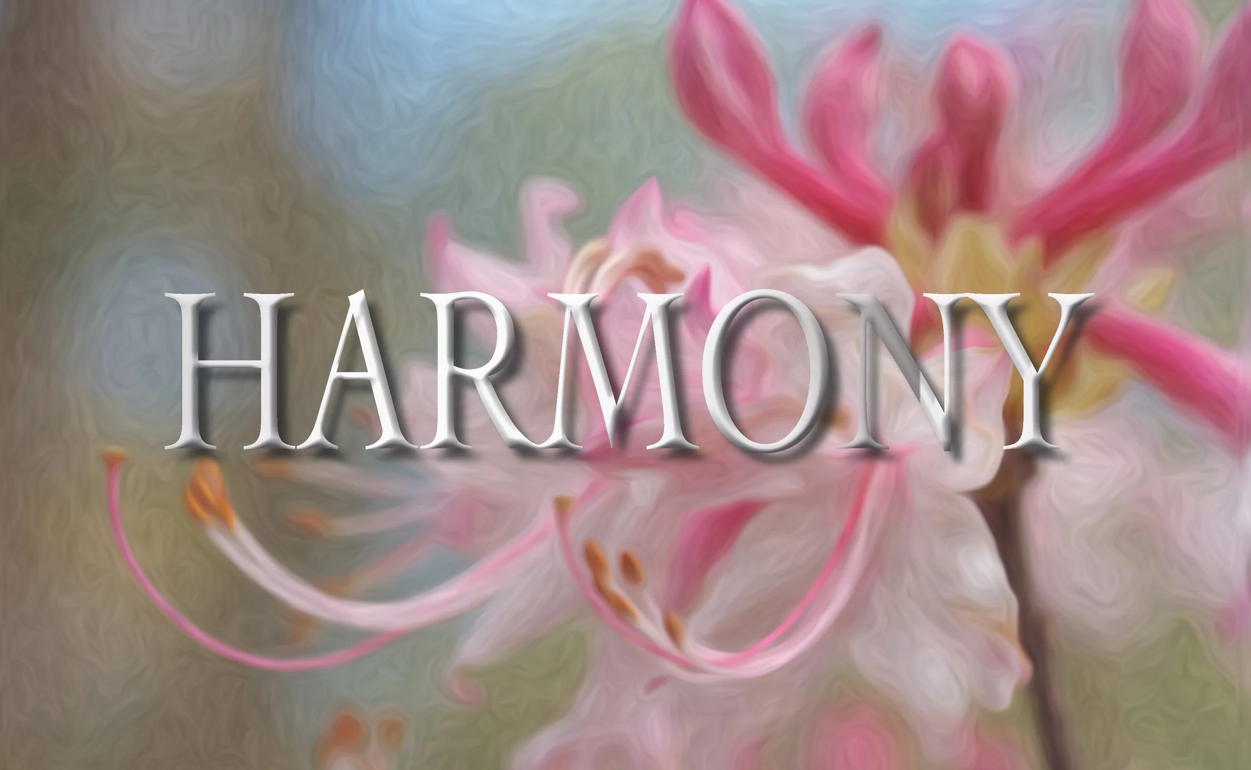 Fractal-inspired artwork combined with high-vibration words to anchor a state of being