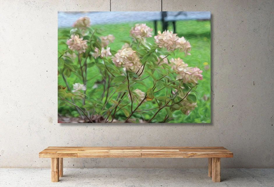 Nature-based resonant artwork with soft greens and golds promoting emotional clarity