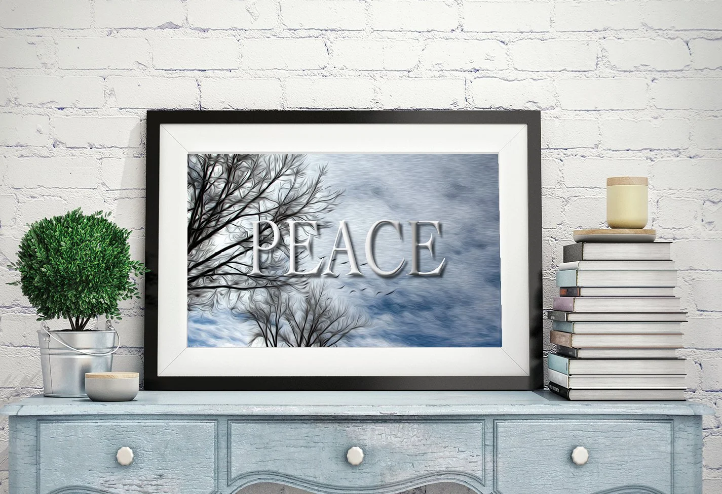 Fractal-inspired artwork combined with high-vibration words to anchor a state of being