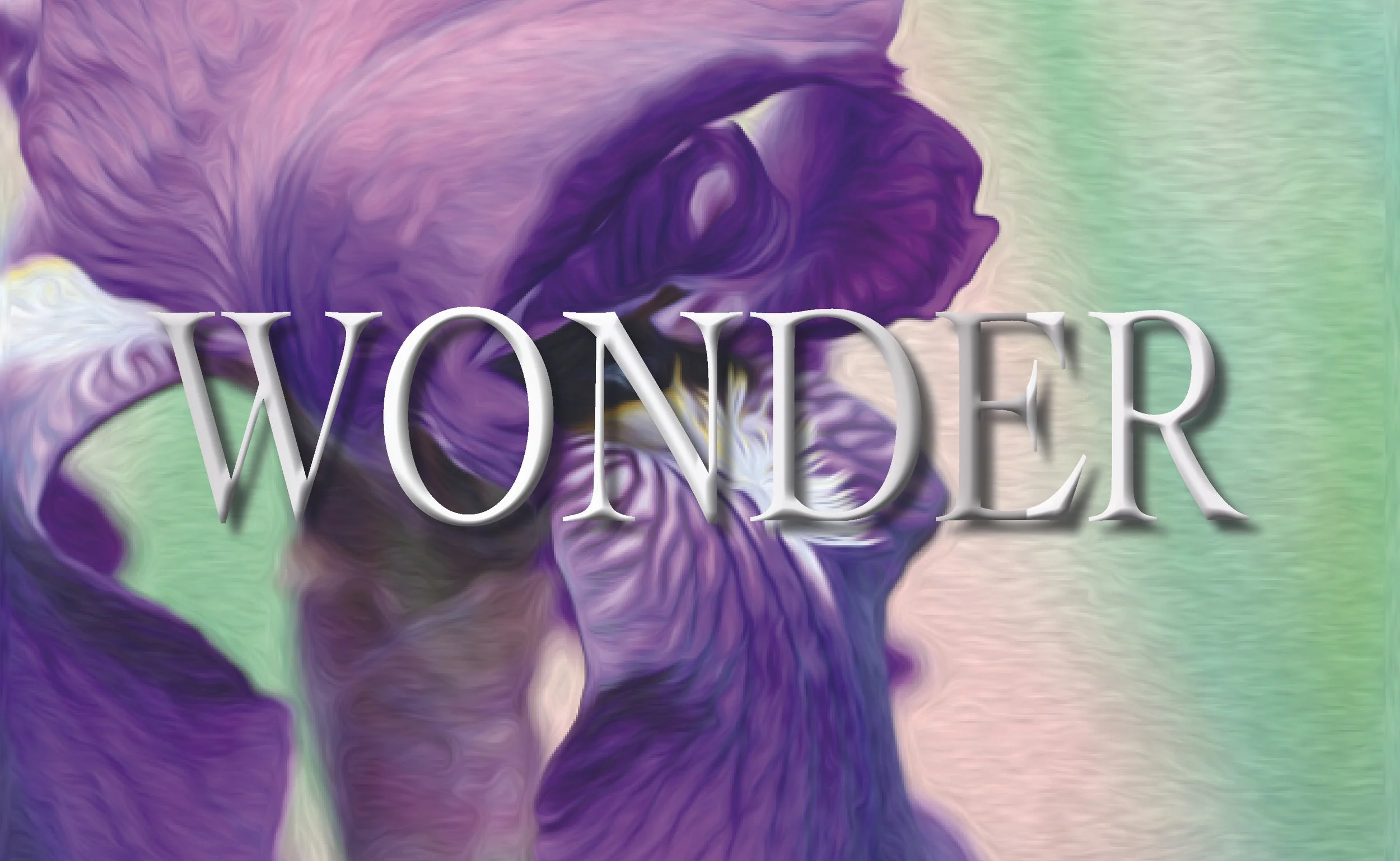 Fractal-inspired artwork combined with high-vibration words to anchor a state of being