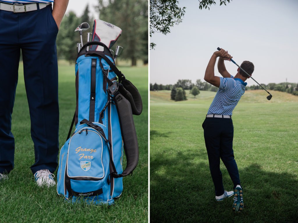 milwaukee senior photos on a golf course