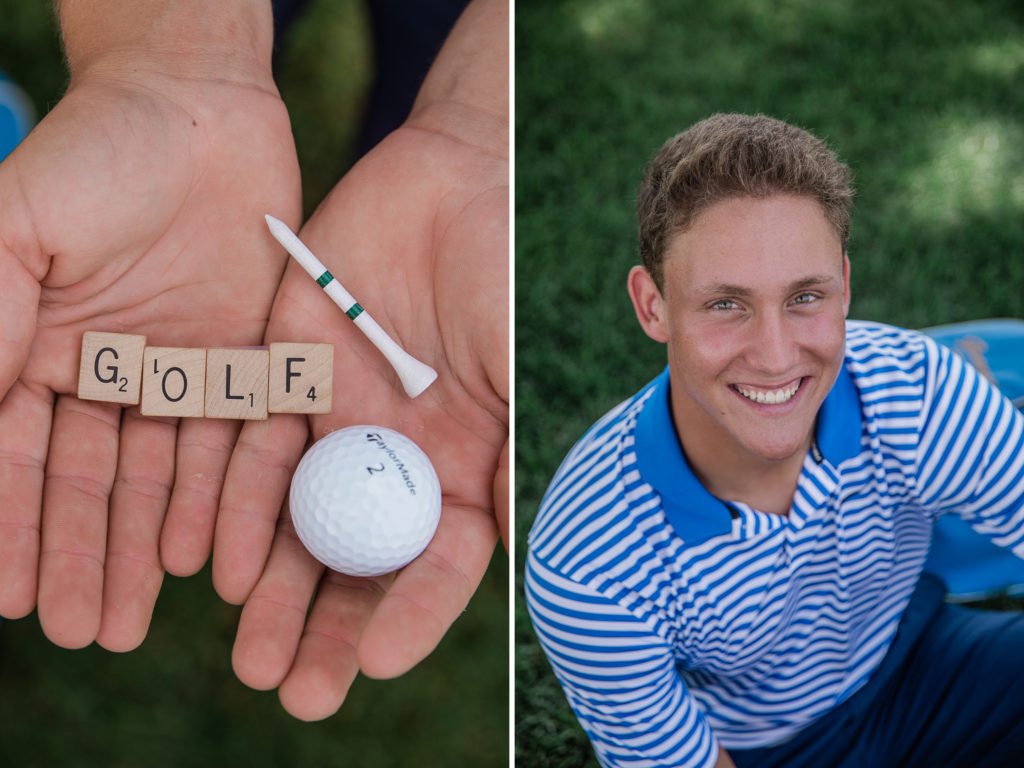 Senior photos on golf course