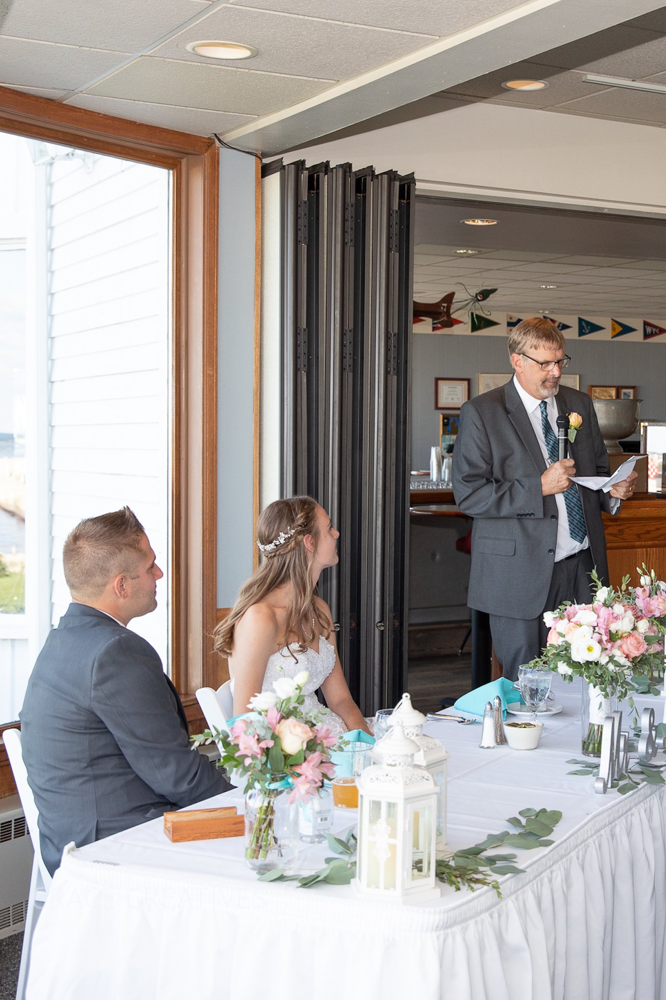 Father of the bride speech at Sheboygan Yacht Club Summer Wedding