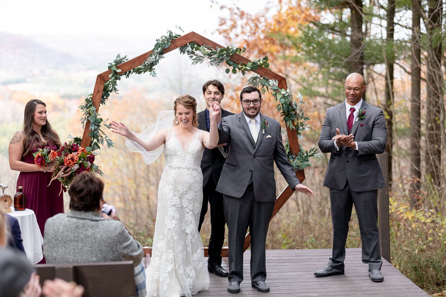 Wedding ceremony at Wildcat Mountain State Park
