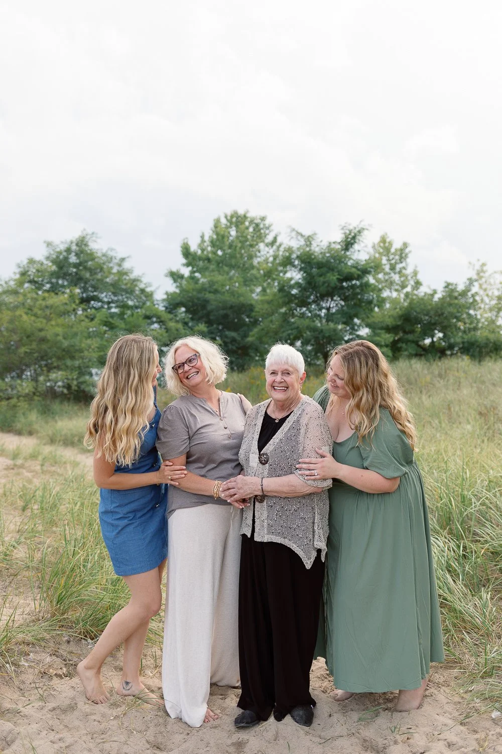 Four Generations at Grant Park Beach | South Milwaukee Family Photography