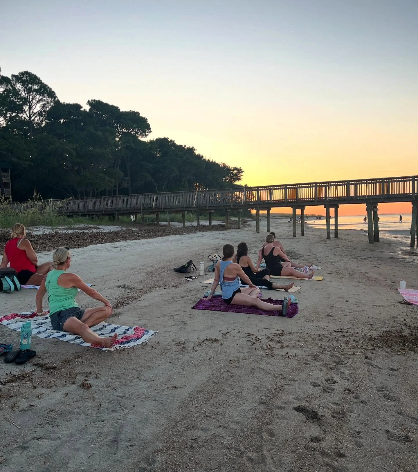 Huge thank you to everyone who braved the heat for our makeup sunset beach yoga class. We moved to a different part of the beach than usual to take advantage of some shade, and be closer to the water to catch the breeze. The views were incredible thi