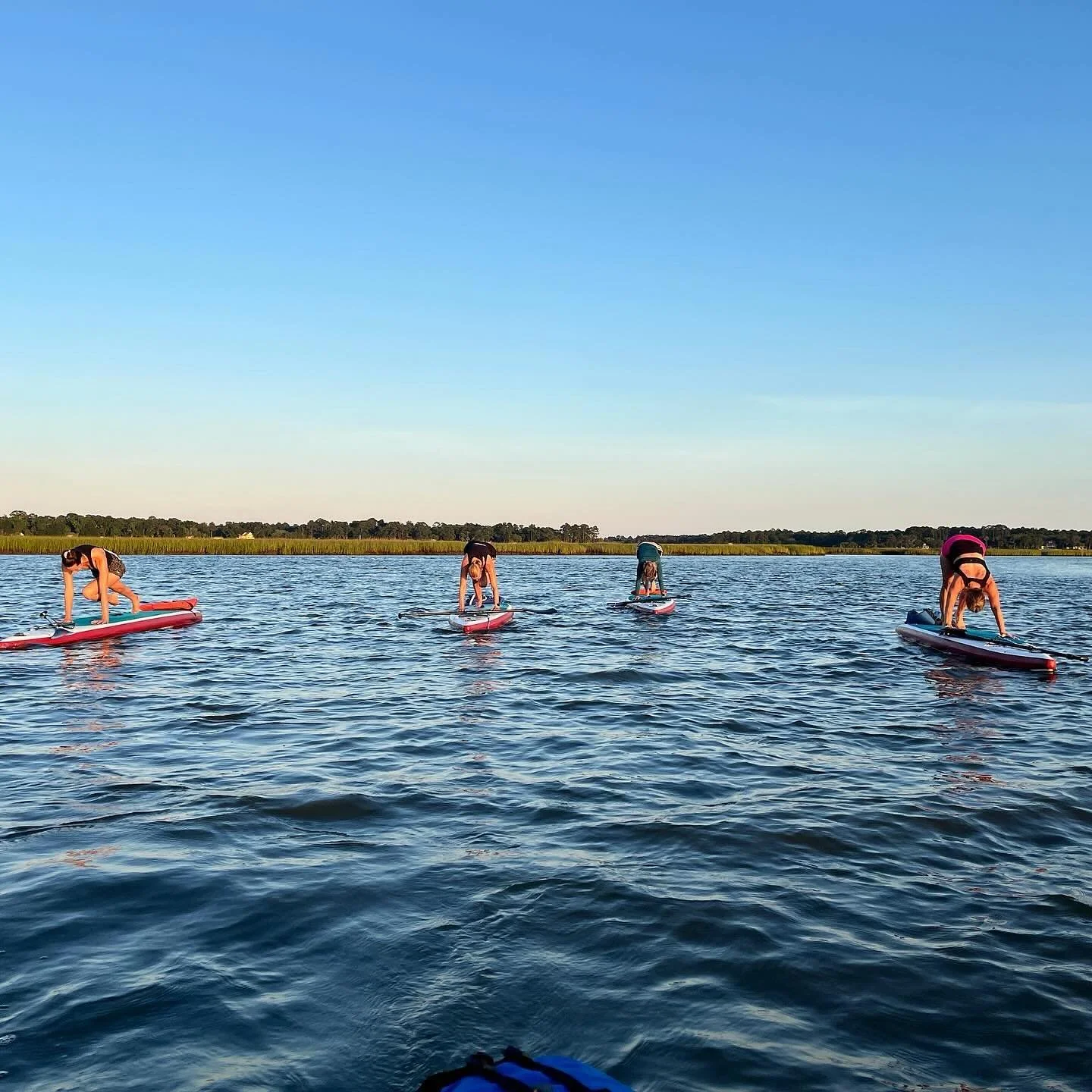 SUP Yoga is back!! 👏🏻 

Join us on Saturday, August 16 at 8am for a stand up paddleboard yoga class out on the May River. SUP yoga is a great way to challenge your balance, experience a new level to your practice, connect with nature and your breat